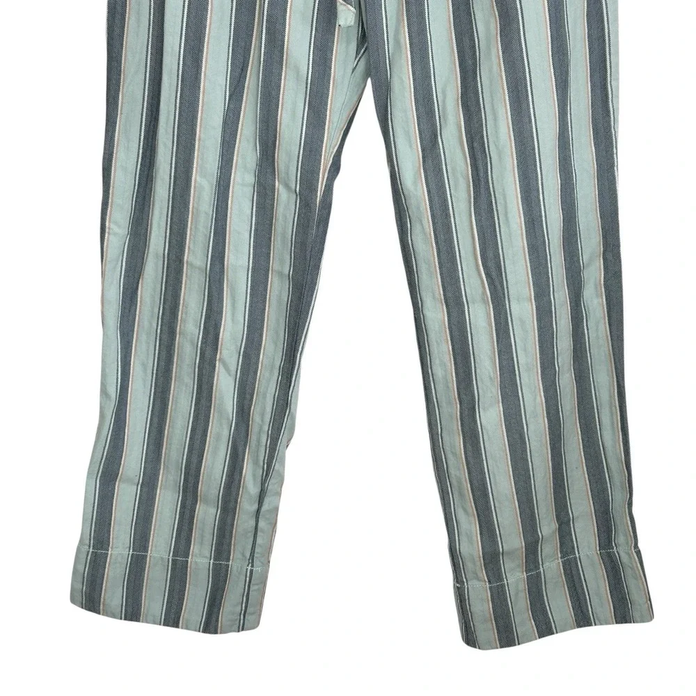 Free People Marielle Pull On Pants Boho XS Crop Stripe Straight Leg Coastal Vaca - Picture 4 of 10
